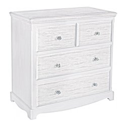 BLANC Cassettiera 4 Cassetti Bianco decapè (80cm)