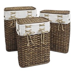 Set porta biancheria 3 pz SIMPLICITY Marrone 0402404