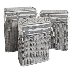 Set porta biancheria 3 pz ELEGANTLY Grigio 0402406