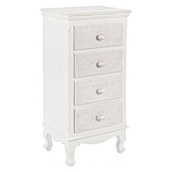 CLORINE Cassettiera 4 Cassetti Bianco (40cm)