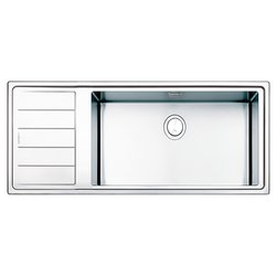 Lavello Cucina 2 Vasche BLANCO Incasso Gocciolatoio Sx 116 cm Acciaio  Median 8 S