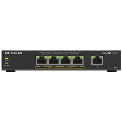 Switch di rete 5 porte Smart Managed Plus PoE+ Black GS305EP 100PES Gigabit (1000Base-TX)