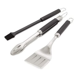 Set attrezzi barbecue inox 3 pz PRECISION Inox e Nero 6764