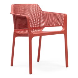Sedia con braccioli polipropilene NET Corallo 40326 75 000 06