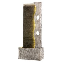 Fontana decorativa esterno con luce led Muretto (40x19x100cm) Grigio 892523