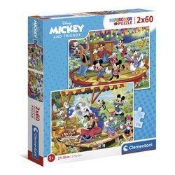 Puzzle 2x60 pz Super Color 5a+ (27x18,5cm) DISNEY MICKEY & FRIENDS 21620