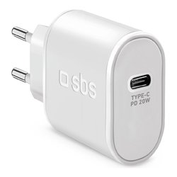 Caricabatterie USB Type-C WALL CHARGER 20W Power Delivery White TETR1CPD20