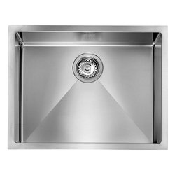 Lavello 1 vasca (57x45cm) FILORAGGIATO Inox Satinato 012008XCSSP