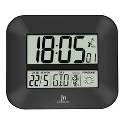 Orologio da parete (27x24cm) Digitale con datario e meteo JUSTAMINUTE Nero JD 9906