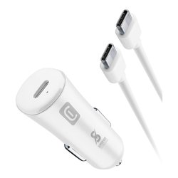 Caricabatterie accendisigari USB Type-C SUPER FAST CAR POWER KIT 25W Bianco CBRSMKITC2CPD25WW