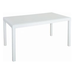 Tavolo da esterno polipropilene HOUSTON Fisso Bianco (150x90x74cm) 9094