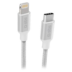 Cavo Lightning CHARGING DATA CABLE Certificato Apple Mfi White e Silver 1m TECABLELIGTC1BW