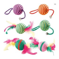 Gioco con sonaglio per gatto Palla Cordino assortito 86110099