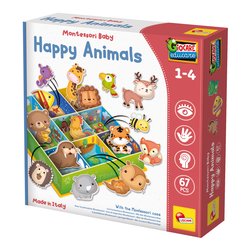 Gioco prescolare Happy Animals 1-4a MONTESSORI BABY 92772