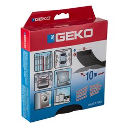 Paraspifferi adesivo sezione ad I porte e finestre (5mm x 15mm x 10m) MUSS Nero 13005