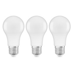 Set lampadine led (3pz) a goccia E27 (8,5W) , luce calda