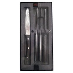 Set coltelli bistecca Inox 4 pz ANGUS Nero LAN290455R