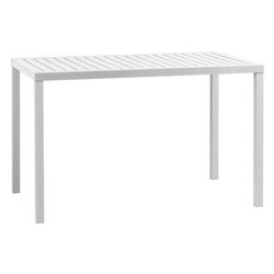 Tavolo impilabile alluminio CUBE 120 x 70 Fisso Bianco (120x70x75,5cm) 47653 00 000