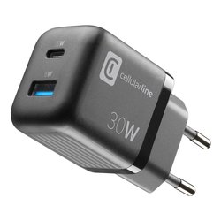 Caricabatterie USB Type-C, USB Type-A MULTIPOWER MICRO 30W GaN Power Delivery Black ACHUSBGAN2PD30WK
