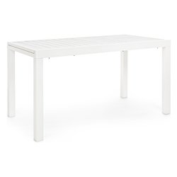 Tavolo da esterno alluminio HILDE Allungabile Bianco (140-210x77x75cm) 0662851