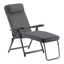 Sedia sdraio con poggiapiedi PARADISO Grigio scuro 8715 11 PAR59N