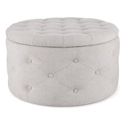 ERNESTINE Pouf Grigio chiaro