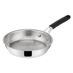 Wok con Coperchio Vetro Diam. 32 Cm Acciaio Inox Grigio Lucido