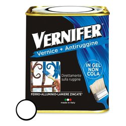 Smalto antiruggine gel (750ml) VERNIFER Bianco satinato 4881