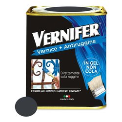 Smalto antiruggine gel (750ml) VERNIFER Grigio ferro satinato 4885