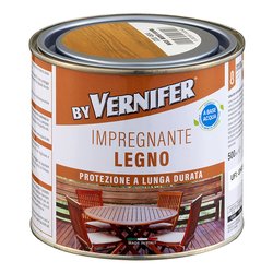 Impregnante acqua per legno VERNIFER Noce medio barattolo 500 ml 4804