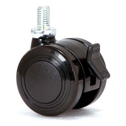 Ruota mobile perno girevole filettato e freno 172Bisb nero (50 mm) 16164