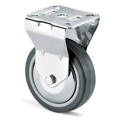 Ruota mobile (80mm) piastra fissa 220CH Cromo e Grigio 15221