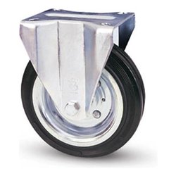 Ruota industriale piastra fissa 80A zincato e nero (37,5x140 mm) 03958