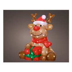 Renna luce fissa (34,5x38,5x44,5cm) (1pz) LUMINEO 80 luci - LED Bianco freddo IP44 491326