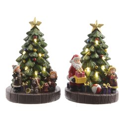 Albero Natale soprammobile Assortito 481204 (10x8,5x15,5cm) 8 luci - LED