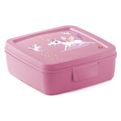 Porta merenda (14,5x14,5x5,5cm) Unicorno SANDWICH BOX Rosa 000893