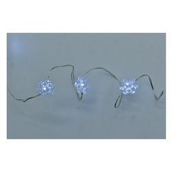 Filo Trasparente 50 luci - NANOLED Bianco freddo (5 + 0,5 mt) Fiocchi di neve Luce fissa CHRISTMAS IP20 D1400