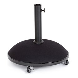 Base ombrellone cemento, resina, acciaio BARRY Con Ruote 36 Kg Nero 0795293