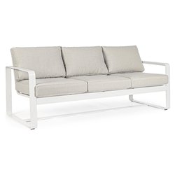 Divano alluminio, polipropilene MERRIGAN 3 posti lineare Bianco 0663107