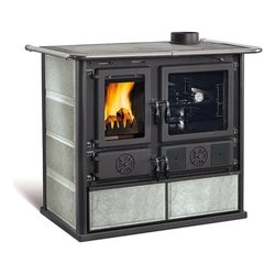 Cucina legna 8,8kW ROSA 5.0 VST PETRA Pietra naturale 5 stelle (103x65x85,1cm)