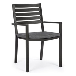 Sedia con braccioli alluminio HELINA Antracite 0662930