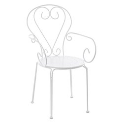 Sedia con braccioli acciaio ETIENNE Bianco 0802378