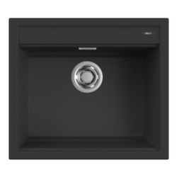 Lavello 1 vasca (57x51cm) BEST 105 Nero Opaco LGB10540