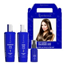 Shampoo capelli Raywell kit shine filler set maschera siero150 ml + 150 ml + 80 ml