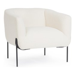 CLAUDINE Poltrona Bianco bouclè