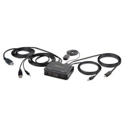 Kvm switch USB C e HDMI Ibrido 4K Black C2 H46 UAC CBL KVM