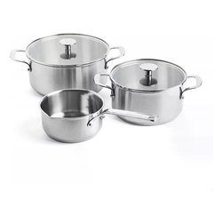 Batteria pentole Inox 5 pz Cromo spazzolato 05088 001