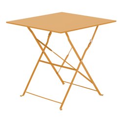 Tavolo da esterno acciaio ORTE Fisso Senape (70x70x71cm) TB0005