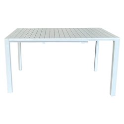 Tavolo da esterno alluminio CAROL Allungabile Bianco opaco (140-180x80x75cm) LY AT 306