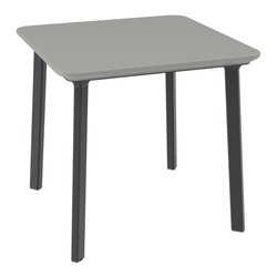 Tavolo da esterno polipropilene ITALIA 970 Balcony Fisso Antracite e Grigio tortora (77x77x72cm) Z0970R0 9500